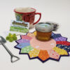 Flower Mug with a Quilted Dresden Plate Mug Rug - Image 2