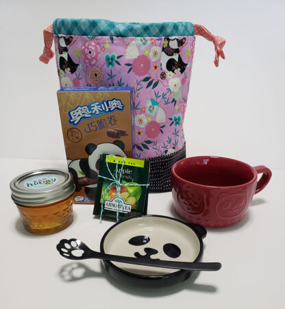Panda Mug with Saucer and Quilted Bag - Image 3